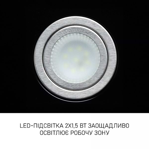 Фото - Витяжка декоративна Minola HVS 6612 BL 1000 LED