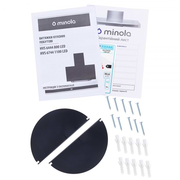 Фото - Витяжка декоративна Minola HVS 6744 BL 1100 LED