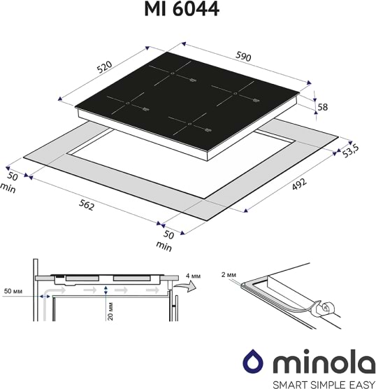 Фото - Варочная панель электрическая Minola MI 6044 GW