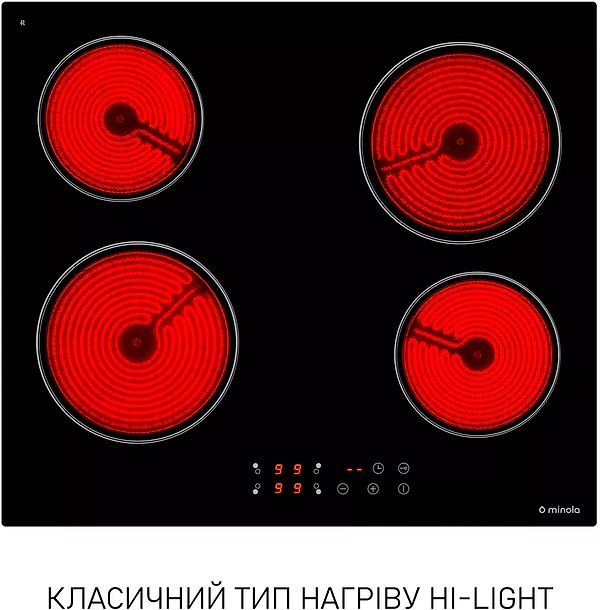 Фото - Варильна поверхня електрична Minola MVH 6034 KBL