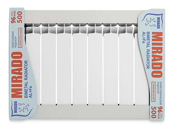 Фото - Радіатор опалення MIRADO 500х96 (30 атм) 12 секцій