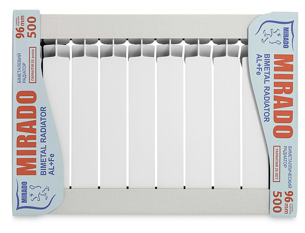Фото - Уценка - Радиатор отопления MIRADO 500х96 (30 атм) 6 секций