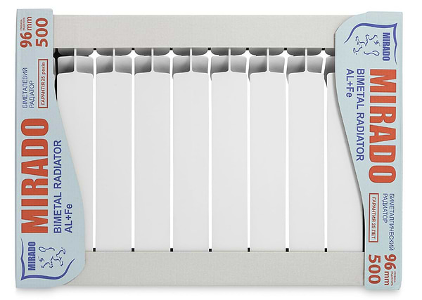 Фото - Радіатор опалення MIRADO 500х96 (30 атм) 5 секцій