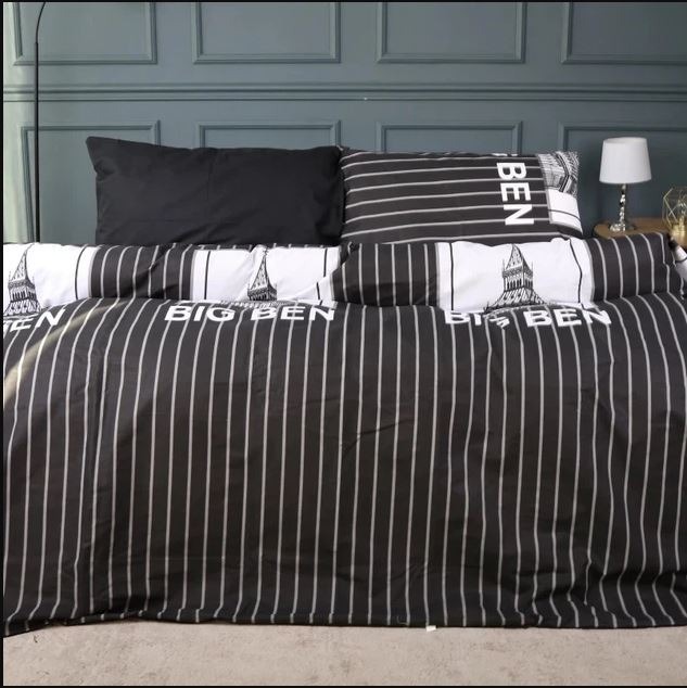 Комплект постельного белья MirSon 175х210 см Ranforce Elite 17-0750 Black BigBen (2200010931266)