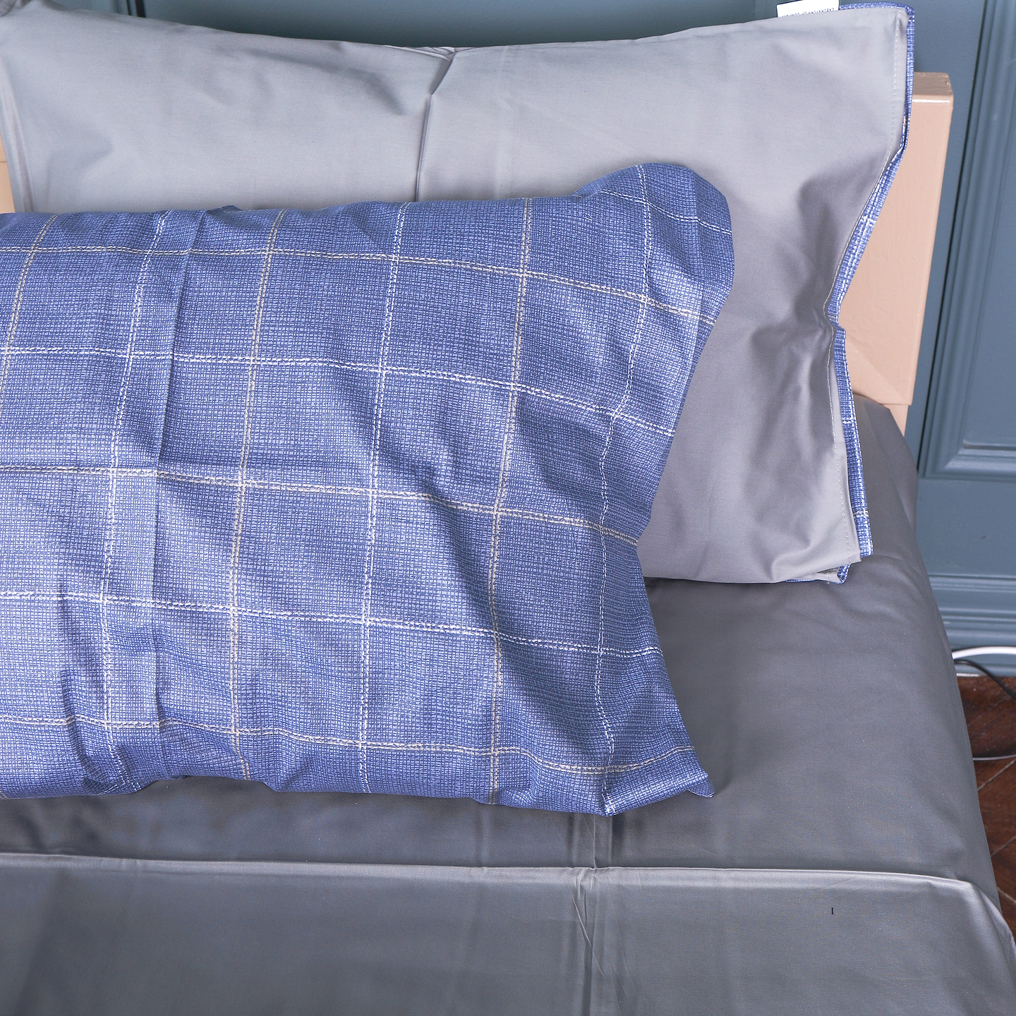 Наволочка MirSon 22-1434 Graphite Check 40х40 см (2200011248646)