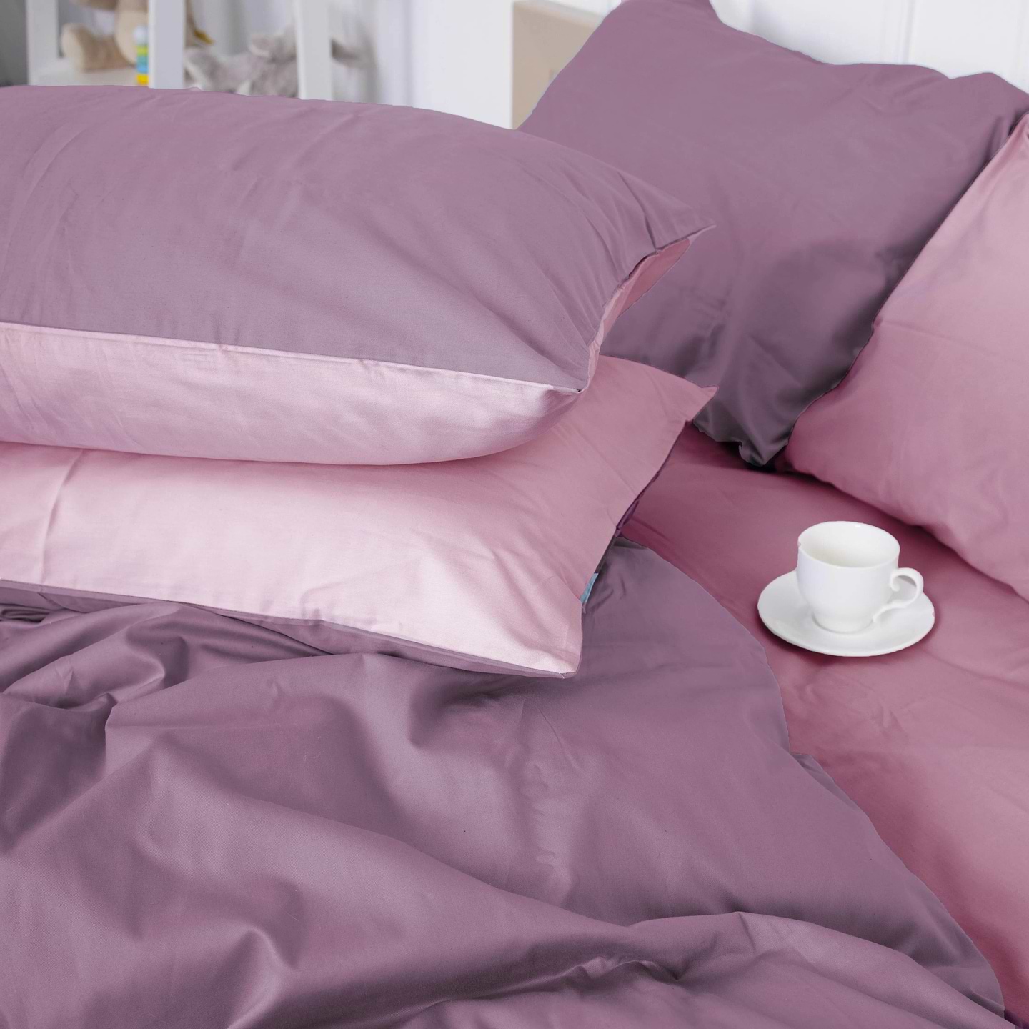 Комплект постільної білизни MirSon Сатин Violet 0199+0231 2х160х220 см (2200001726963)