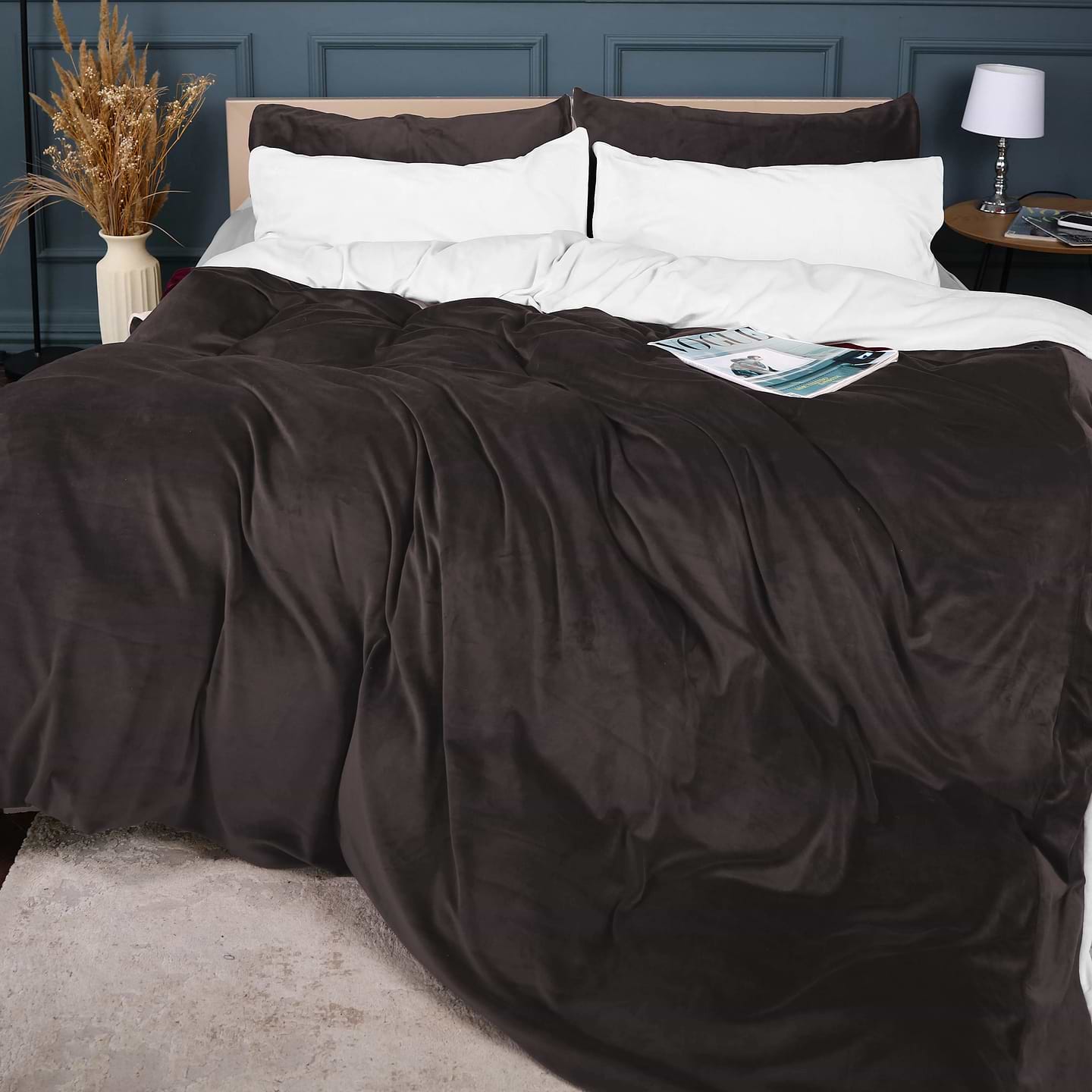 Комплект постільної білизни MirSon Велюр Winter Frost 28-0001 + 28-0003 Lilium Velvet 2х160х220 (2200004003467)