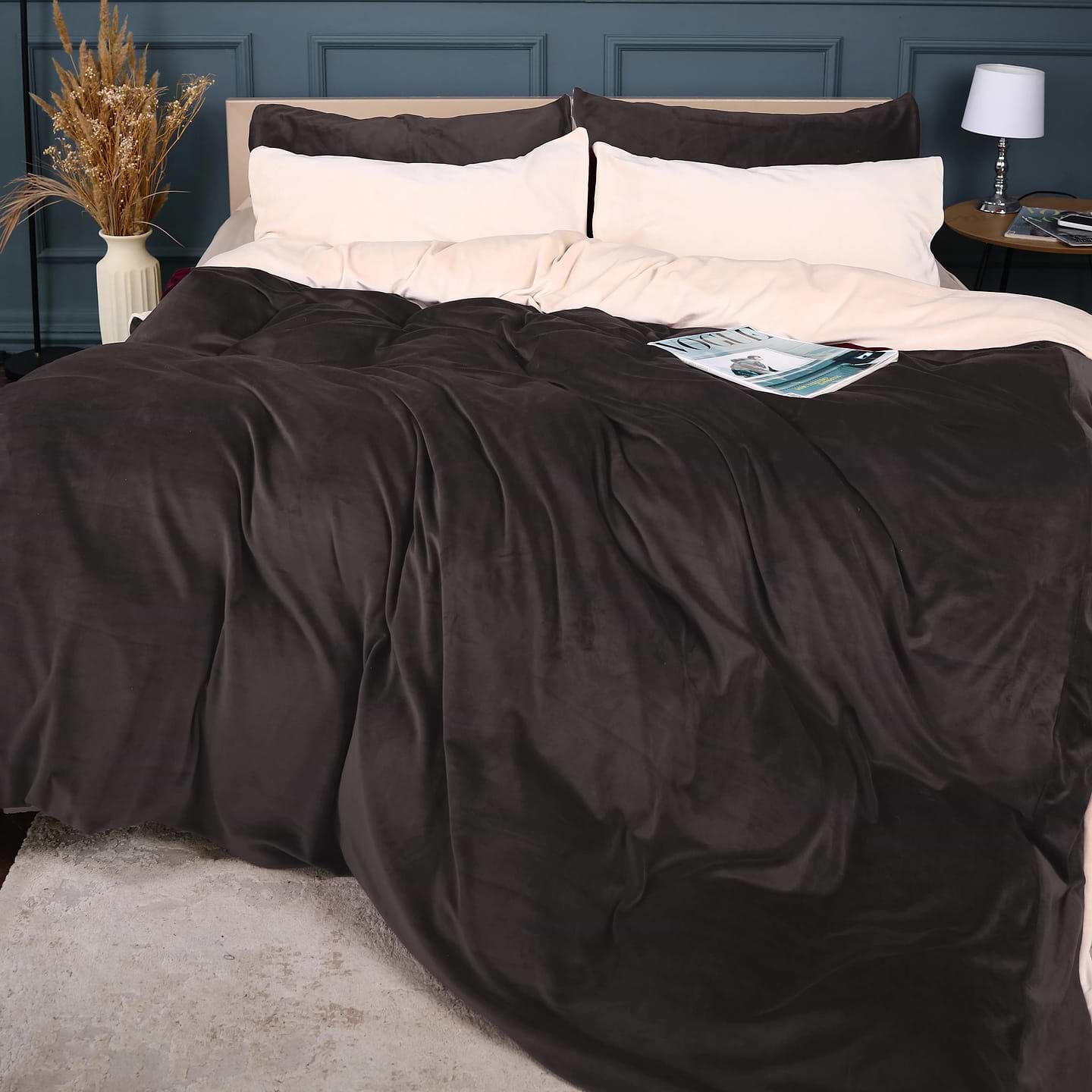 Комплект постільної білизни MirSon Велюр Winter Frost 28-0004 + 28-0003 Kohleria Velvet 2х160х220 (2200004008660)