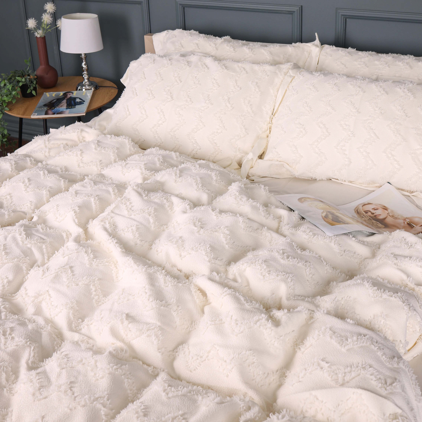 Комплект постельного белья MirSon Pique Cotton Snow mountain 160х220х2 см (2200006536543)