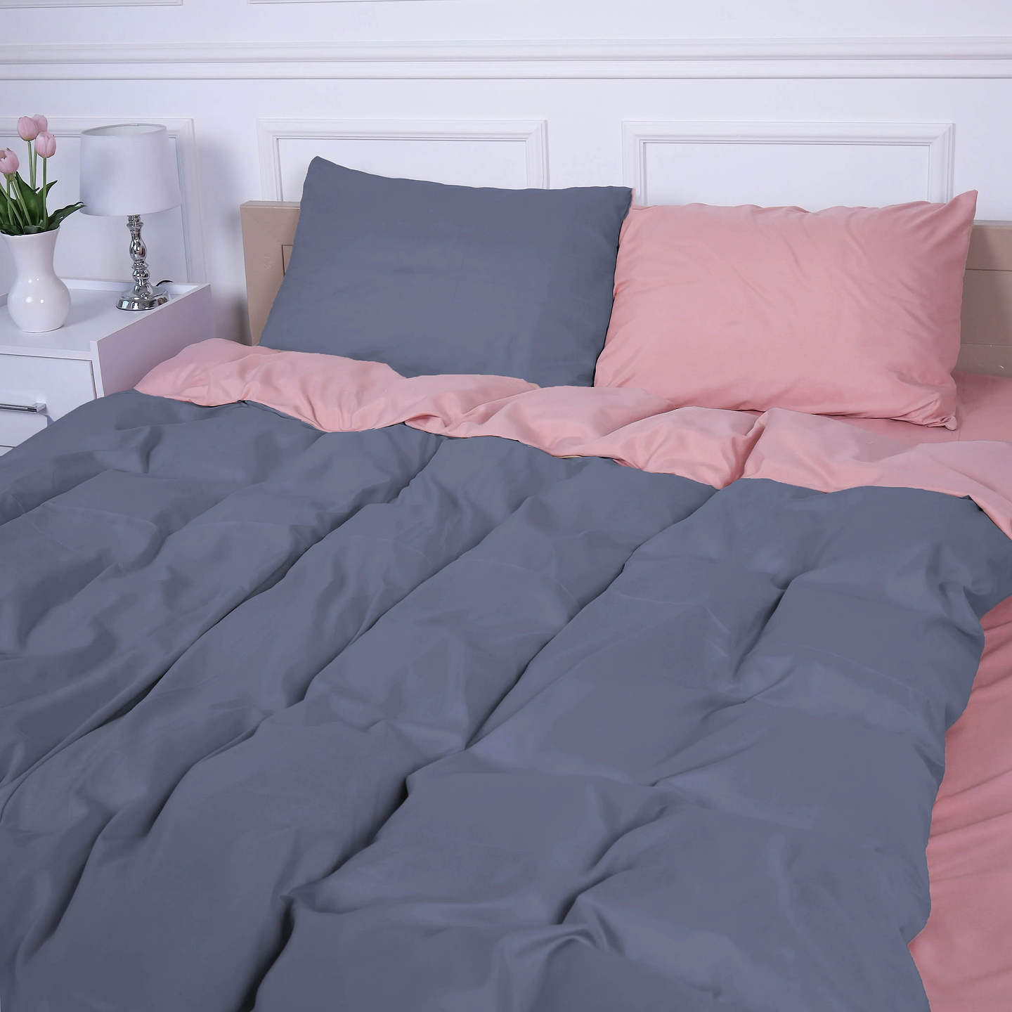 Комплект постельного белья MirSon King Size 220х240 см Estivella 15-1415 + 19-0000 Premium (2200010924213)