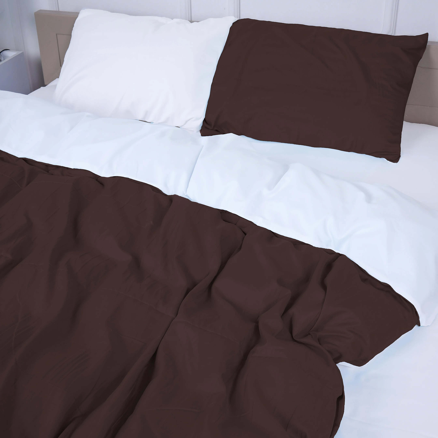 Комплект постельного белья MirSon King Size 220х240 см Oliana 18-0000 + 19-1230 Premium (2200010919011)