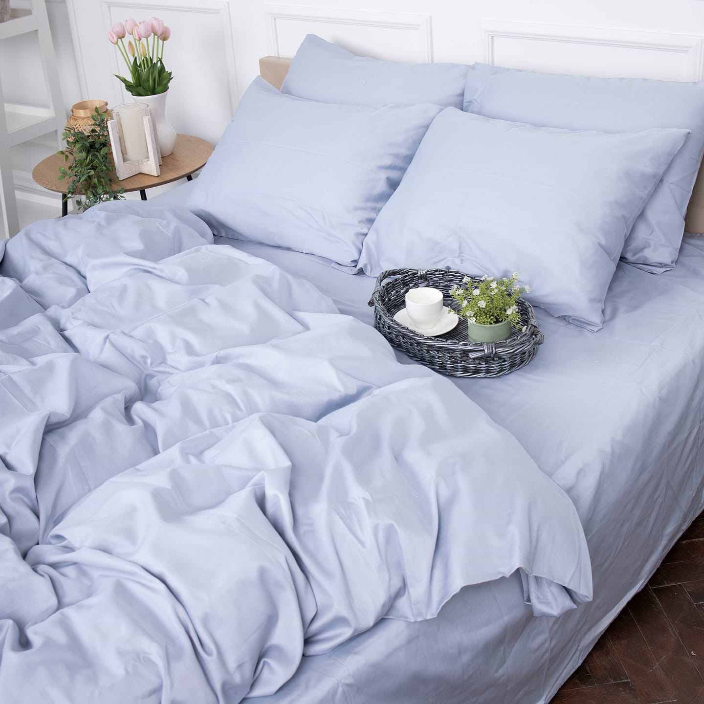 Комплект постельного белья MirSon Royal Soft 0843 Grey Blue 175x210 см (2200008069254)