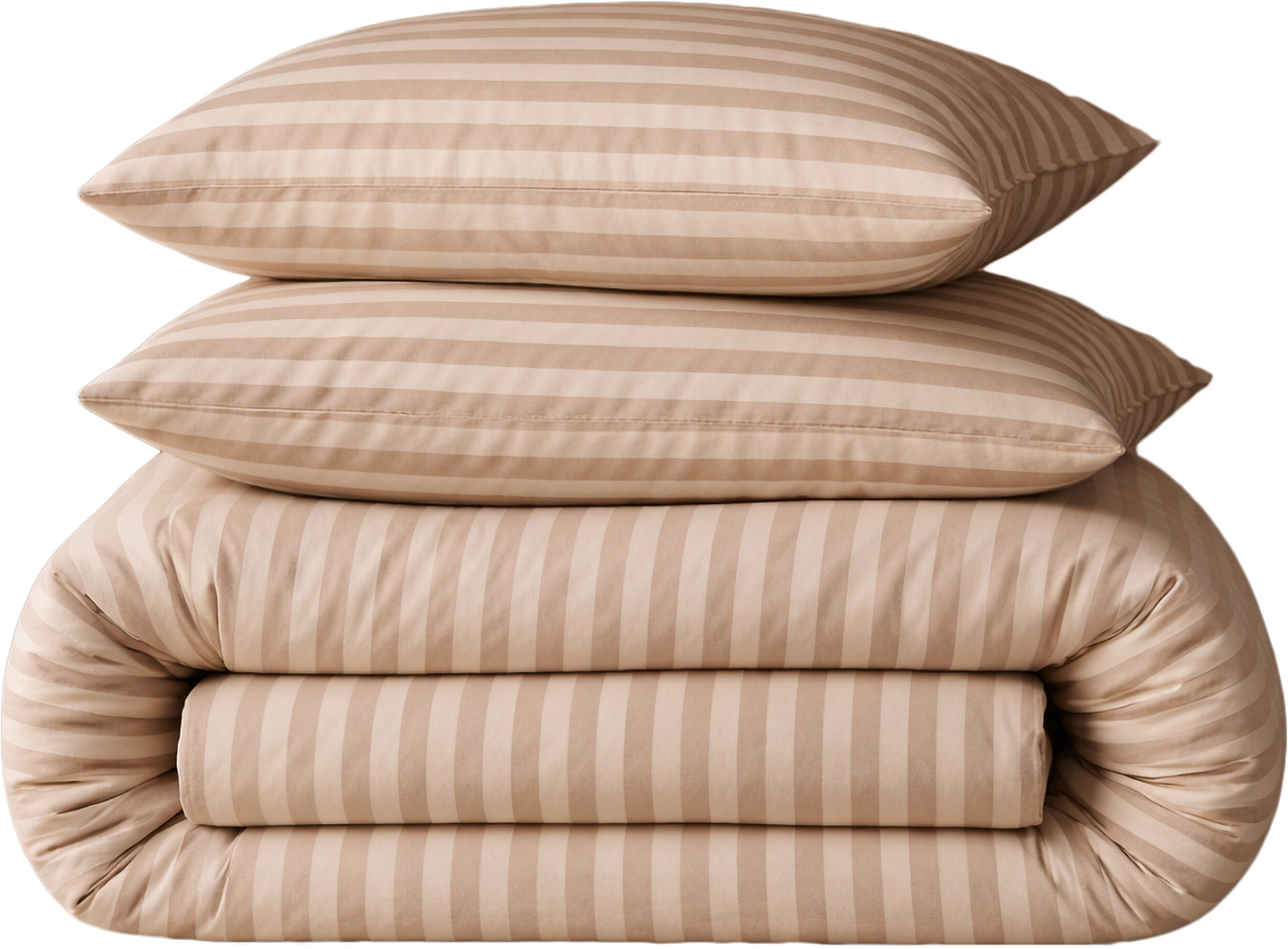 Комплект постельного белья MirSon Ranforce Elite 17-0610 Stripe Light Brown 2x160x220 см (2200008198909)