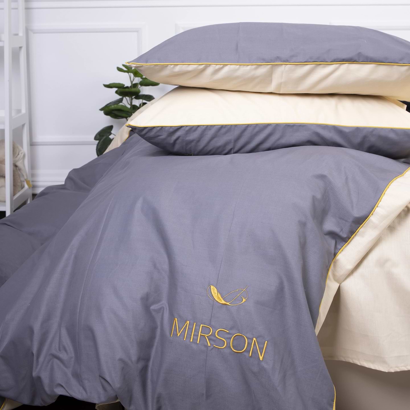 Комплект постельного белья MirSon Ranforce Elite Corner "Marco" (12-0712 + 16-5803) 2x160x220 см (2200008400699)