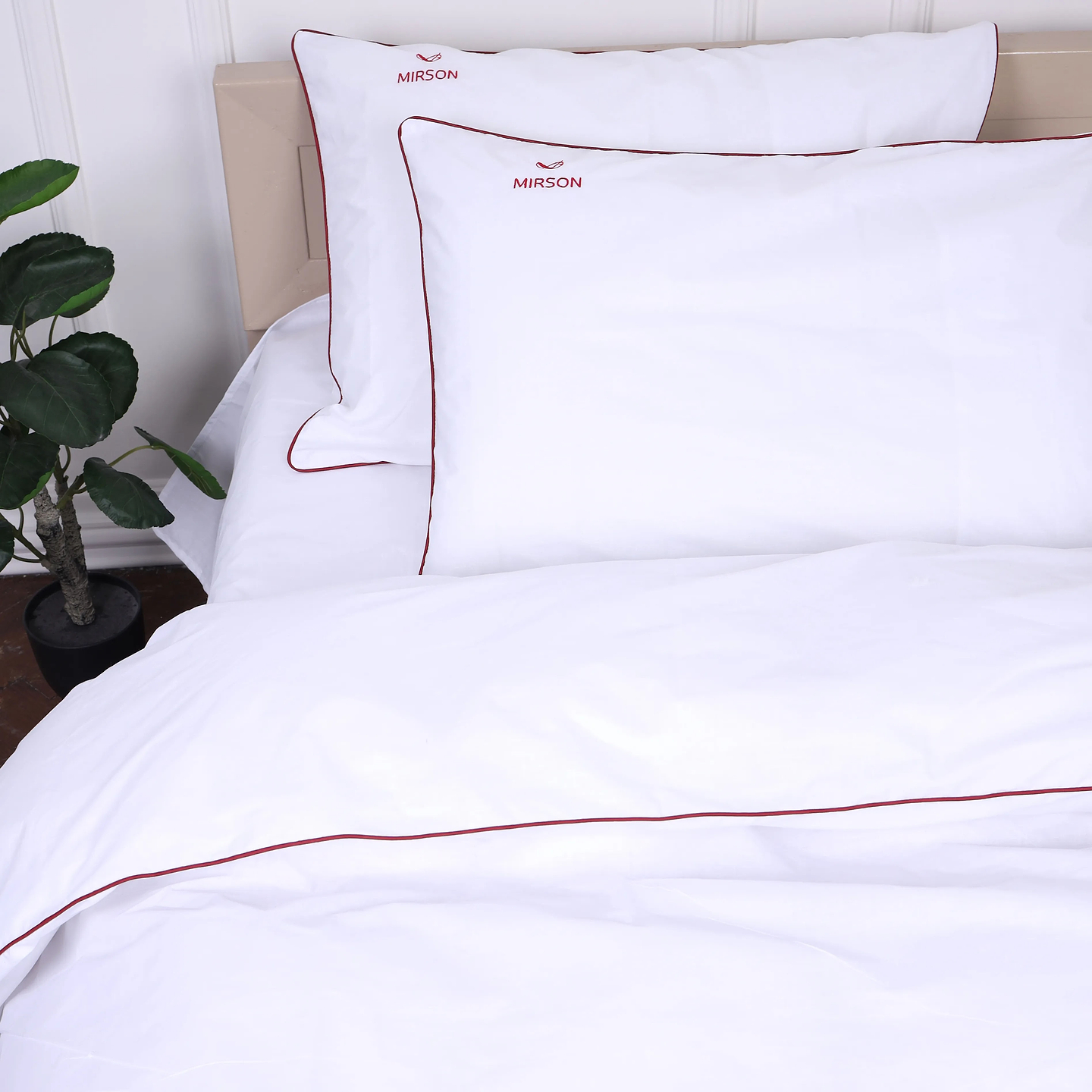 Комплект постельного белья MirSon Ranforce Elite Corner 11-2107 White 2x160x220 см (2200008401467)