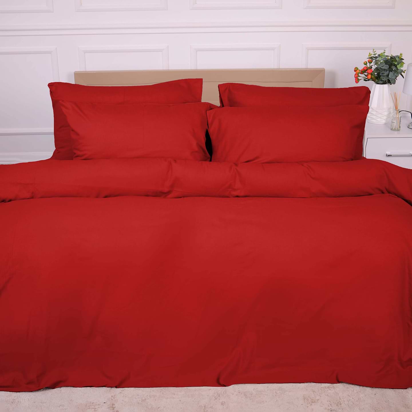 Комплект постільної білизни MirSon Фланель 009 Red 160х220 (2200009651625)