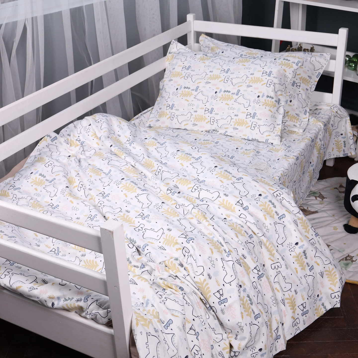 Комплект постельного белья MirSon 011 Dino 2x160x220 см (2200009654633)