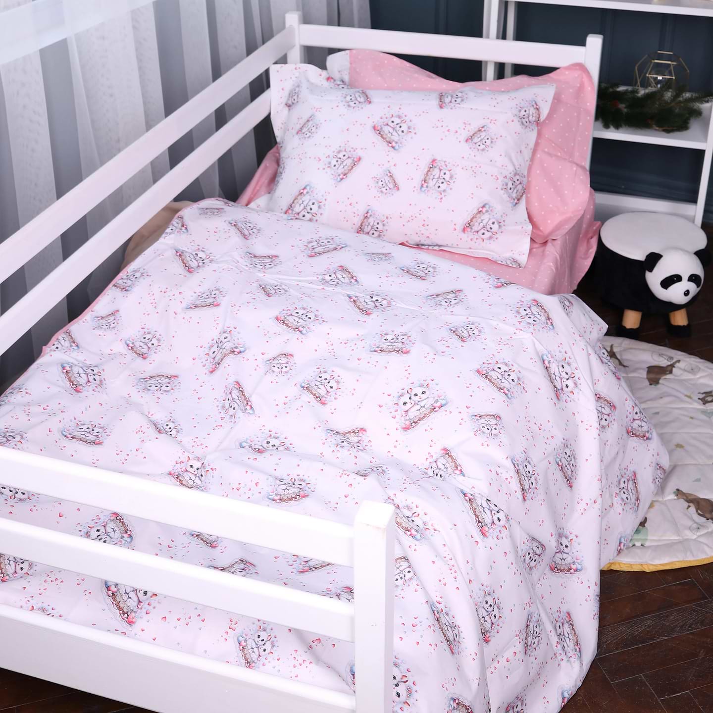Комплект постільної білизни MirSon Poplin Line Kids 04 "Cats" 160х220 (2200009714146)