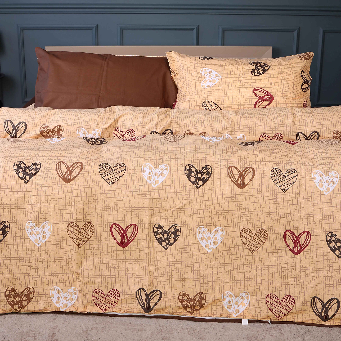 Комплект постельного белья MirSon Ranforce Elite 17-0705 Toffee Hearts 220х240 (2200010620016)