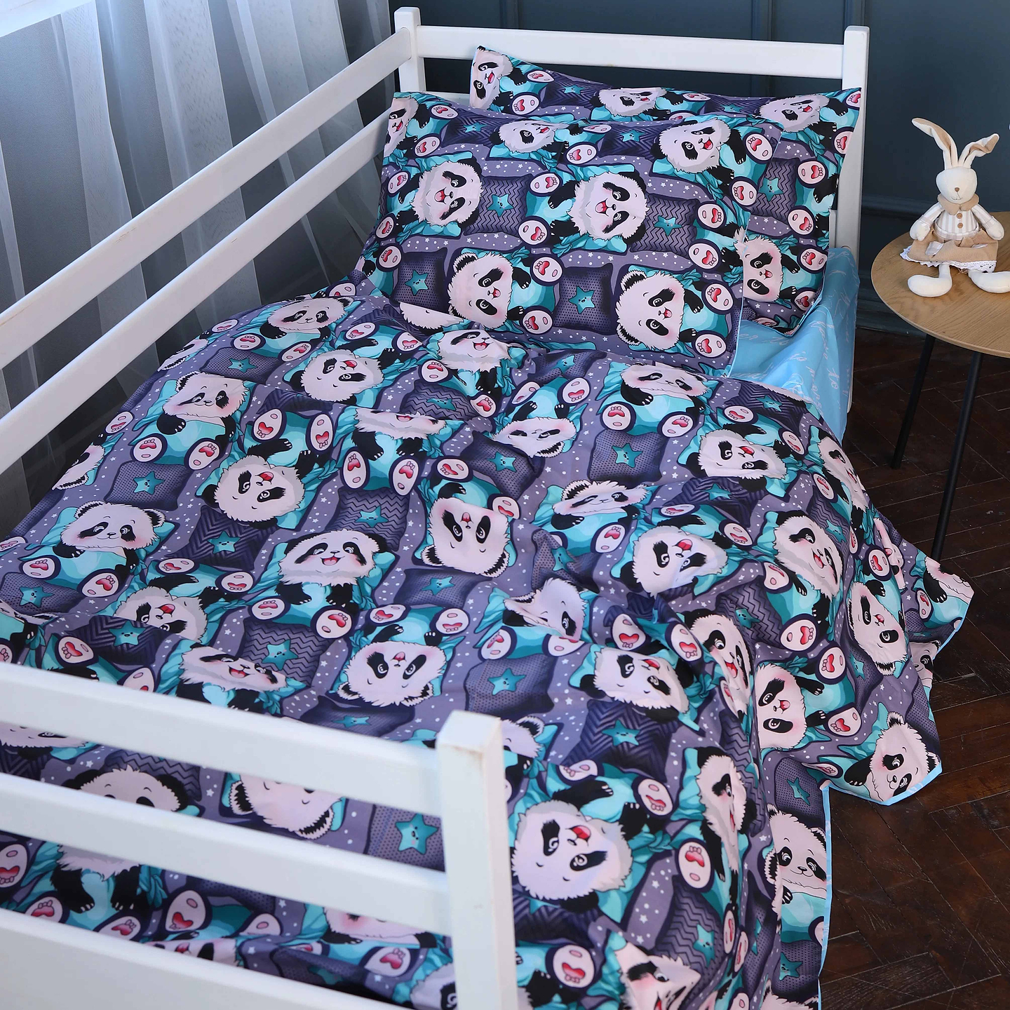 Комплект постільної білизни MirSon 160х220 см 17-0722 Tiny Panda Бязь (2200010687231)