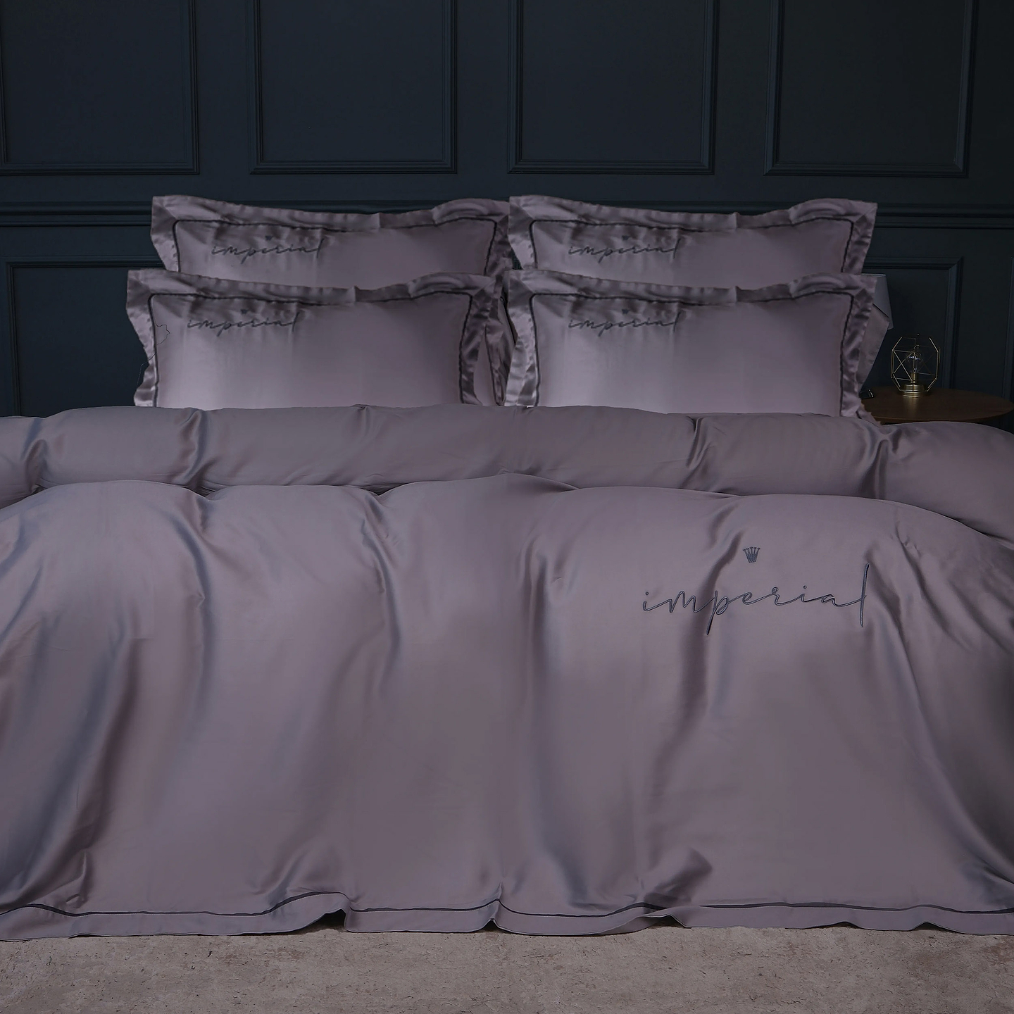 Комплект постільної білизни MirSon 160х220 см Imperial Tencel №06 Gray (2200010755244)