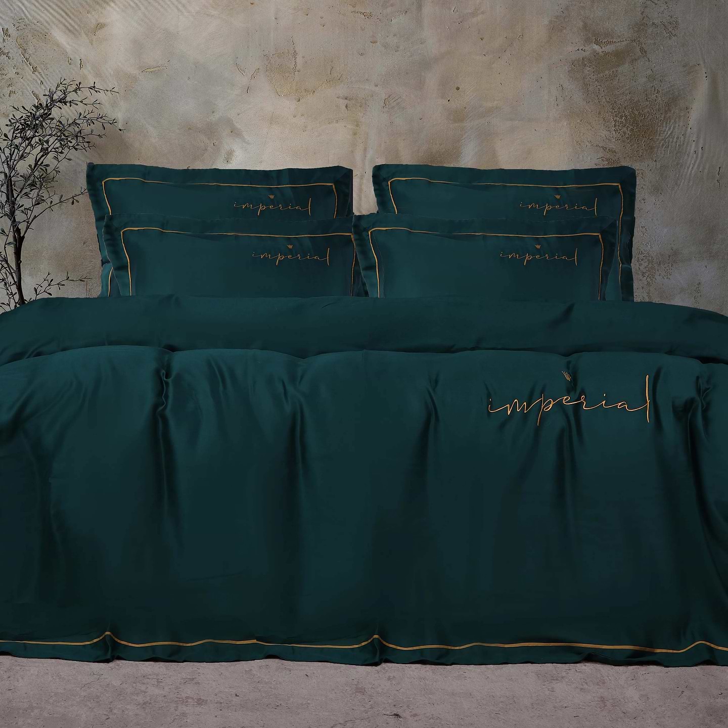 Комплект постельного белья MirSon Imperial Tencel №07 Emerald 160х220 см (2200010755725)