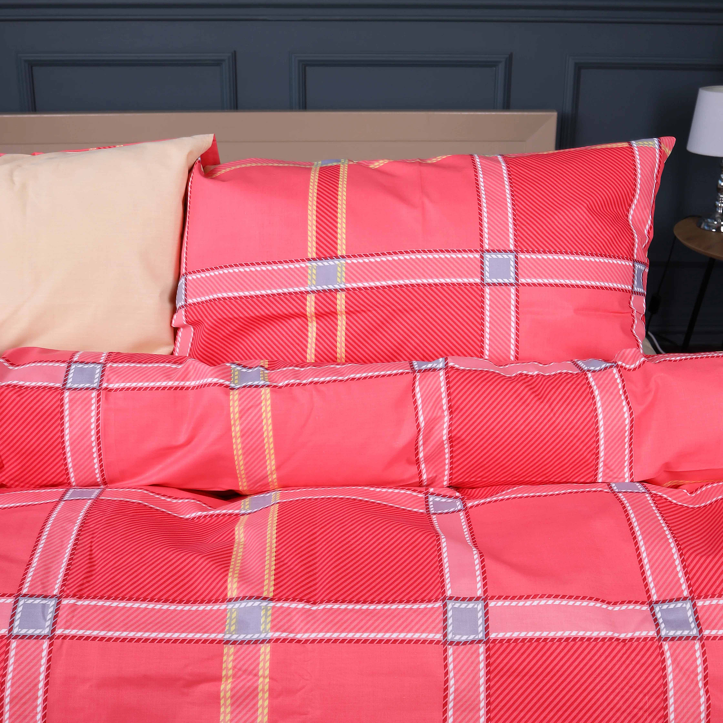 Комплект постільної білизни MirSon 160х220 см 17-0765 Checkered red Бязь (2200010938951)