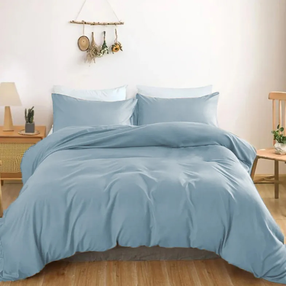 Комплект постільної білизни MirSon Satin Light Pro 10-019 Gray-blue 160х220 (2200011024332)