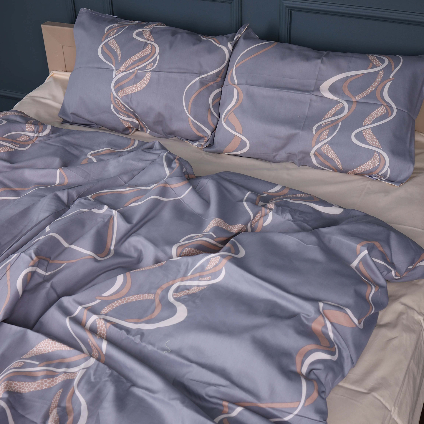 Комплект постельного белья MirSon 22-1407 Wavy lines 160х220 (2200011121710)