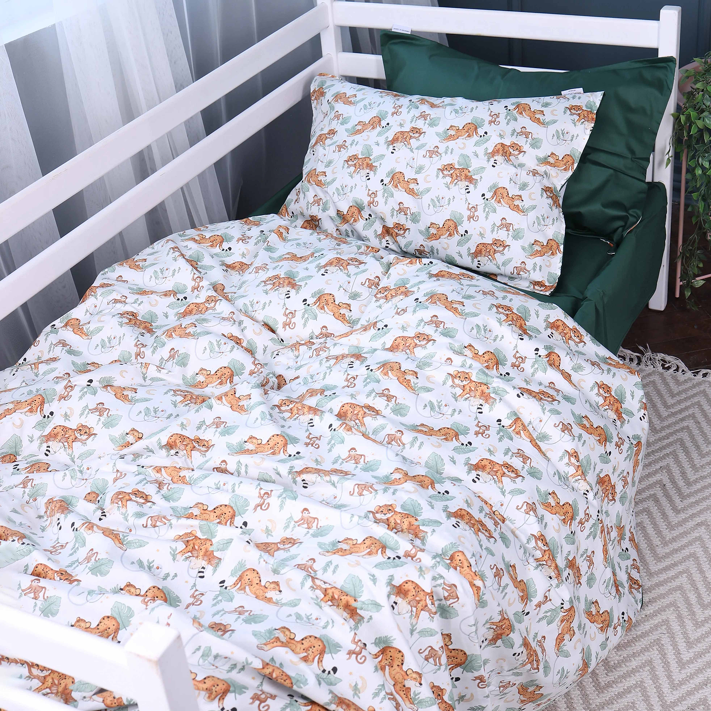 Комплект постільної білизни MirSon Kids Time 22-1420 Little Jungle Friends 160х220 (2200011186641)