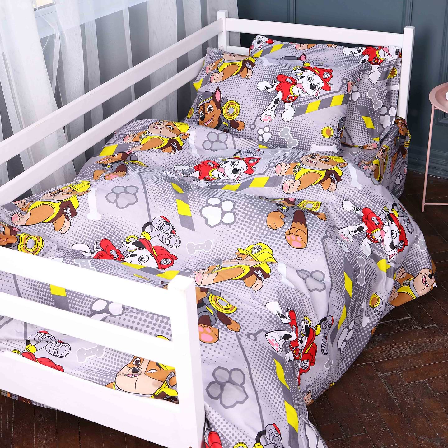Комплект постільної білизни MirSon Бязь 17-0781 Paw Patrol gray 160х220 (2200011259253)