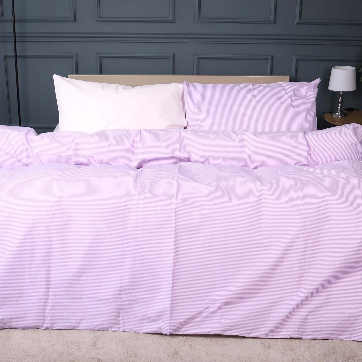 Комплект постельного белья MirSon Бязь 17-0807 Soft Stripe 160х220 (2200011455747)