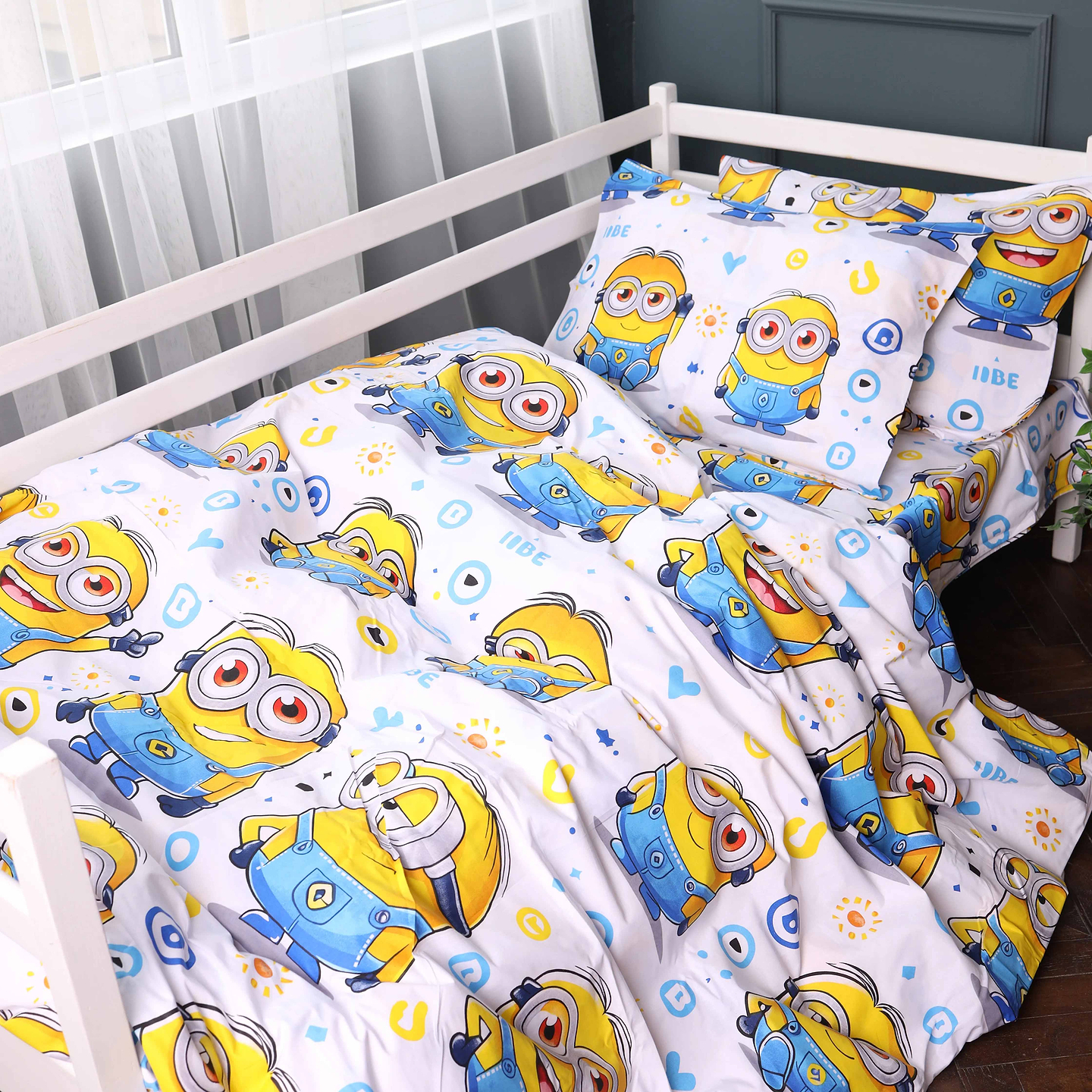 Комплект постельного белья MirSon 160х220 см 17-0867 Happy Minions Ranforce Elite (2200012066492)