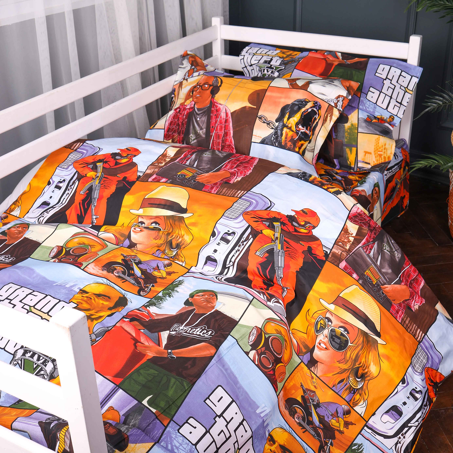 Комплект постельного белья MirSon Бязь 17-0898 GTA City 2x160x220 см (2200012395202)