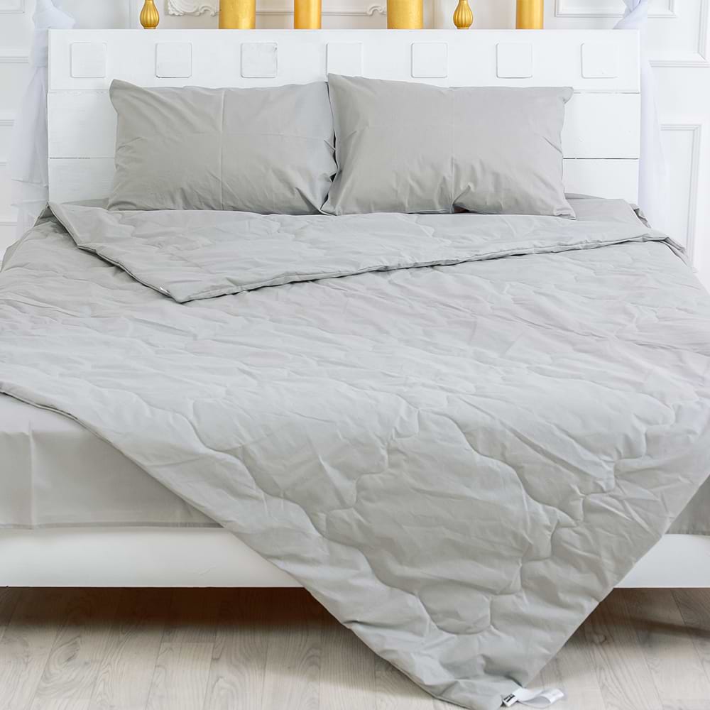 Комплект постельного белья MirSon №2476 Шерсть 16-5703 Light Gray 172х205 см +нав. 2х50х70 см (2200003097320)