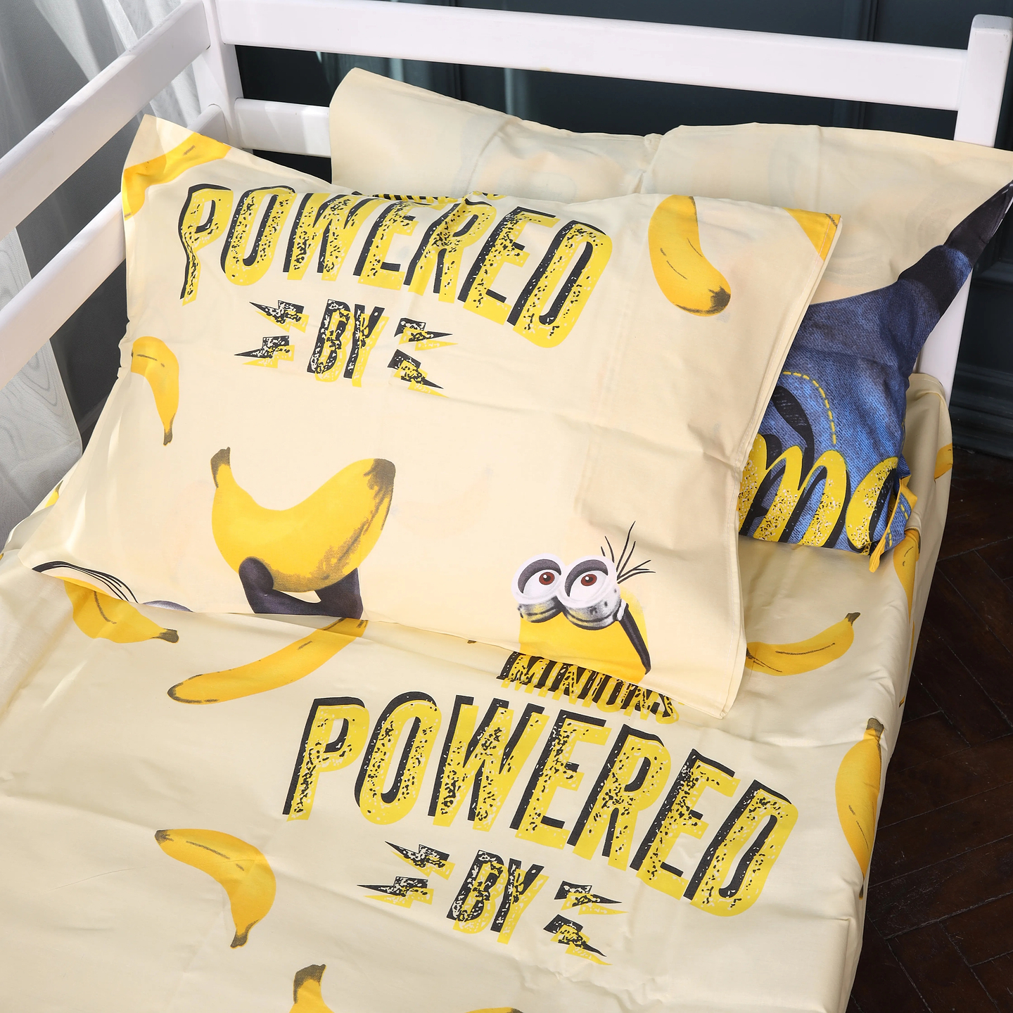 Простирадло дитяче MirSon Бязь Kids Time 17-0808 Minions and bananas 180x220 см (2200011493299)
