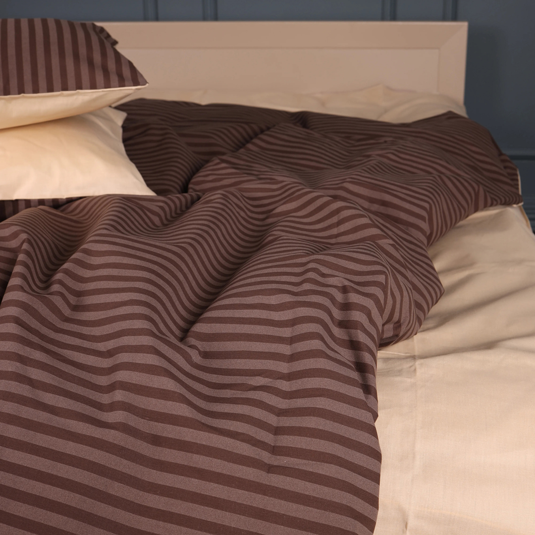 Простынь двуспальная MirSon Бязь 17-0767 Elegant Stripes 180x220 см (2200011018478)