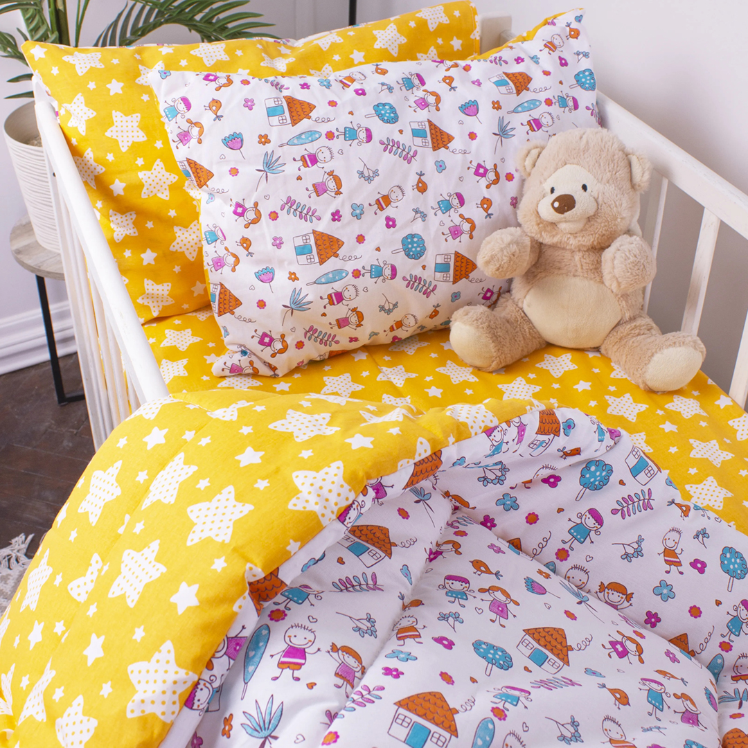 Простирадло двоспальне MirSon Бязь 18-0002 Sweet Home 180x220 см (2200010282665)