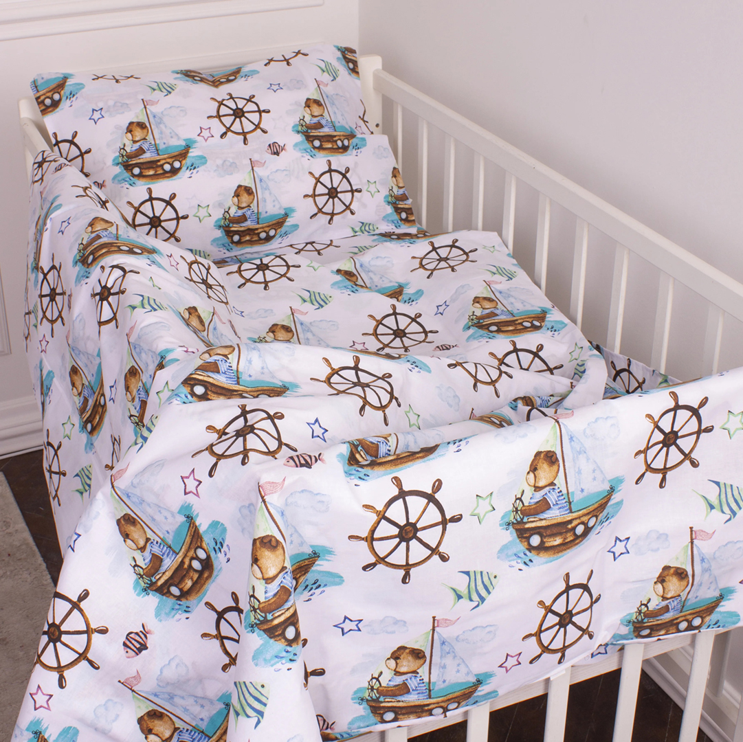 Простынь двуспальная MirSon Бязь 20-0023 Sailor 180x220 см (2200010283518)