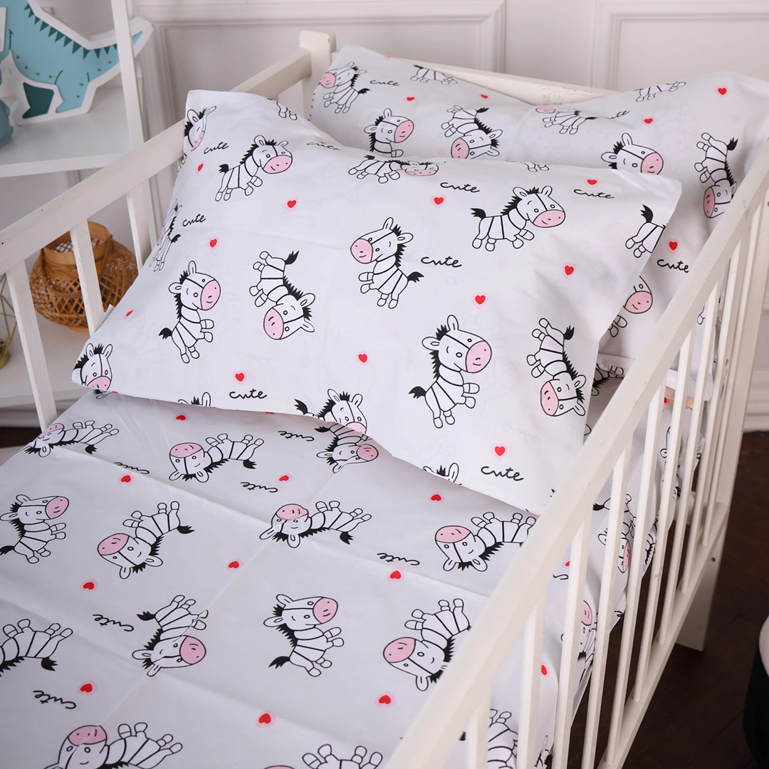 Простынь двуспальная MirSon Бязь 20-0040 Cute white zebra 180x220 см (2200010284515)