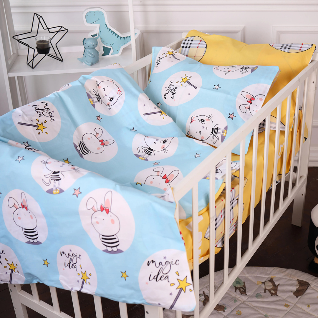 Комплект постільної білизни MirSon Бязь 20-0044 Cats and bunnies 160х220 (2200010273724)