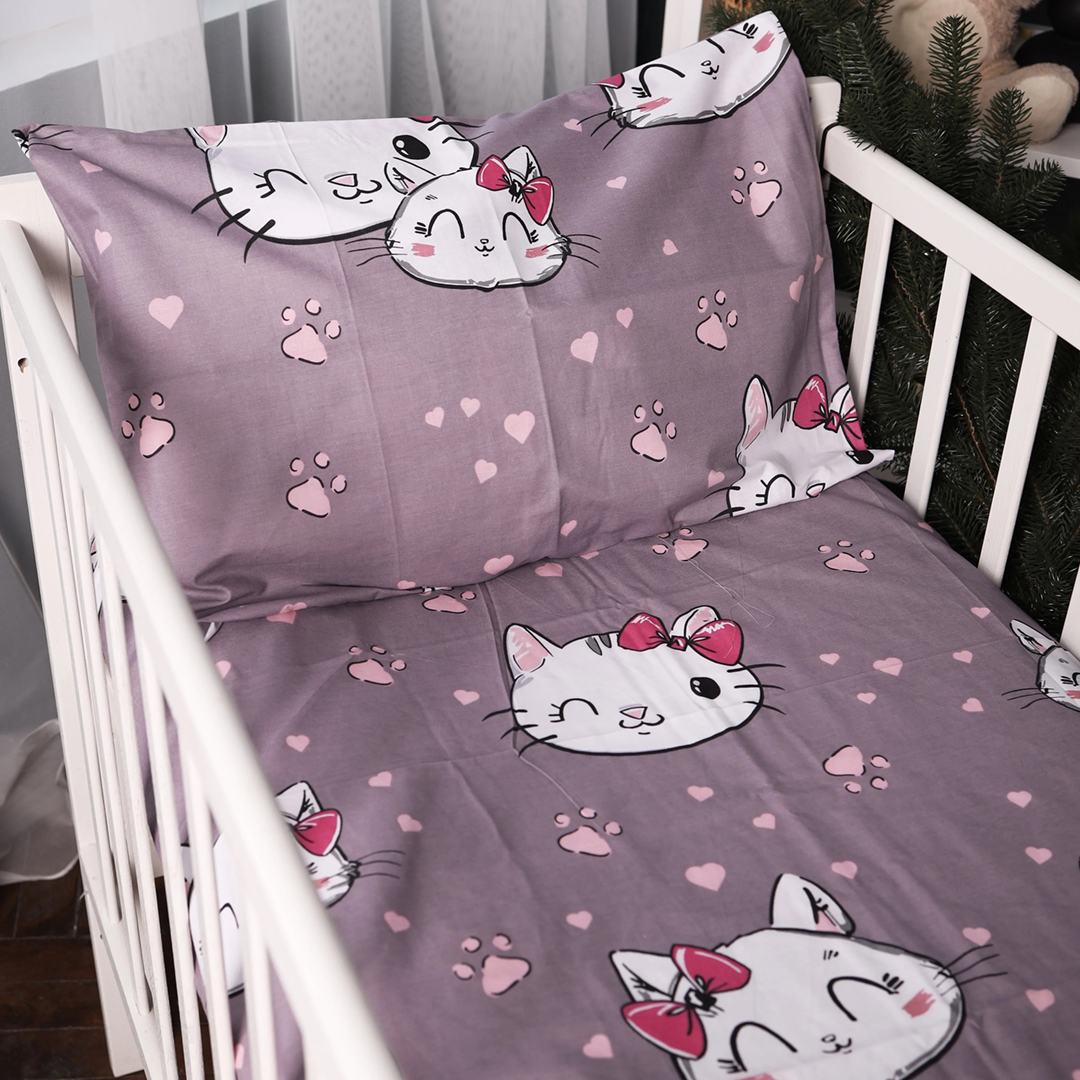 Простирадло дитяче MirSon Ranforce Elite 17-0691 Cat with a paw 180x220 см (2200010455991)