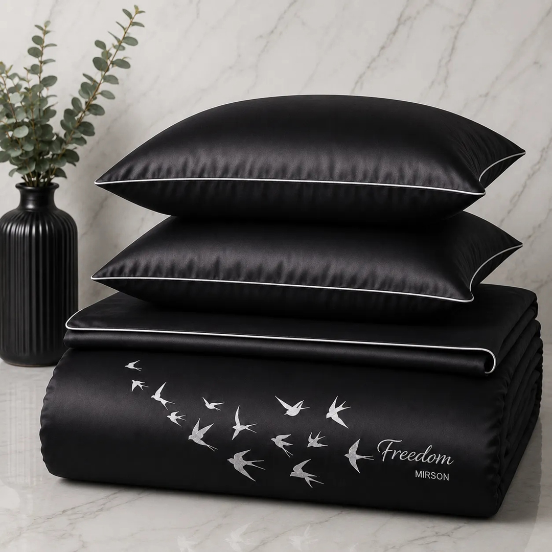Комплект постільної білизни MirSon ELIT 0055 Black Pearl "Freedom" 160х220 (2200010538755)