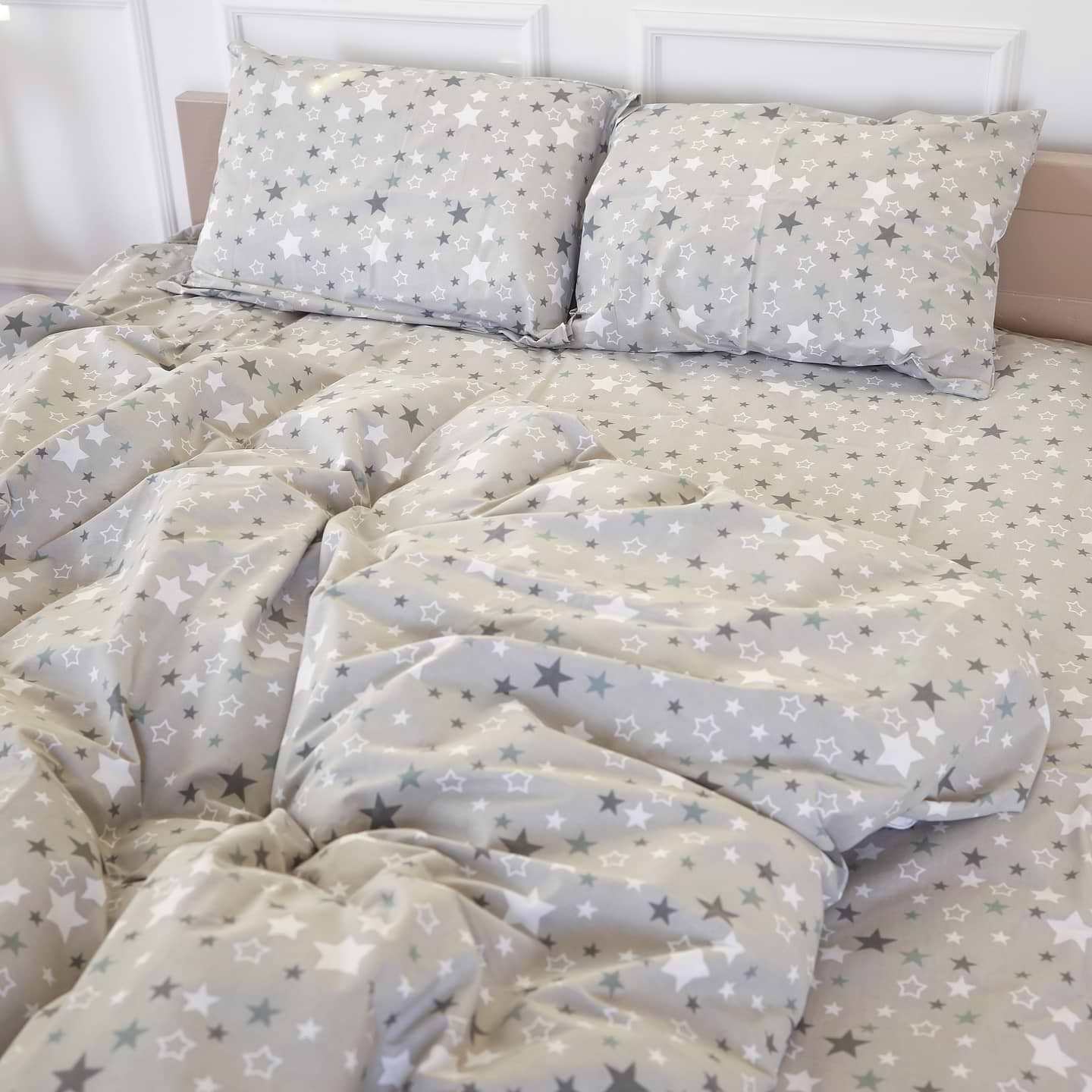 Комплект постельного белья MirSon King Size 220х240 см 17-0660 Gray Sky Бязь (2200009620379)