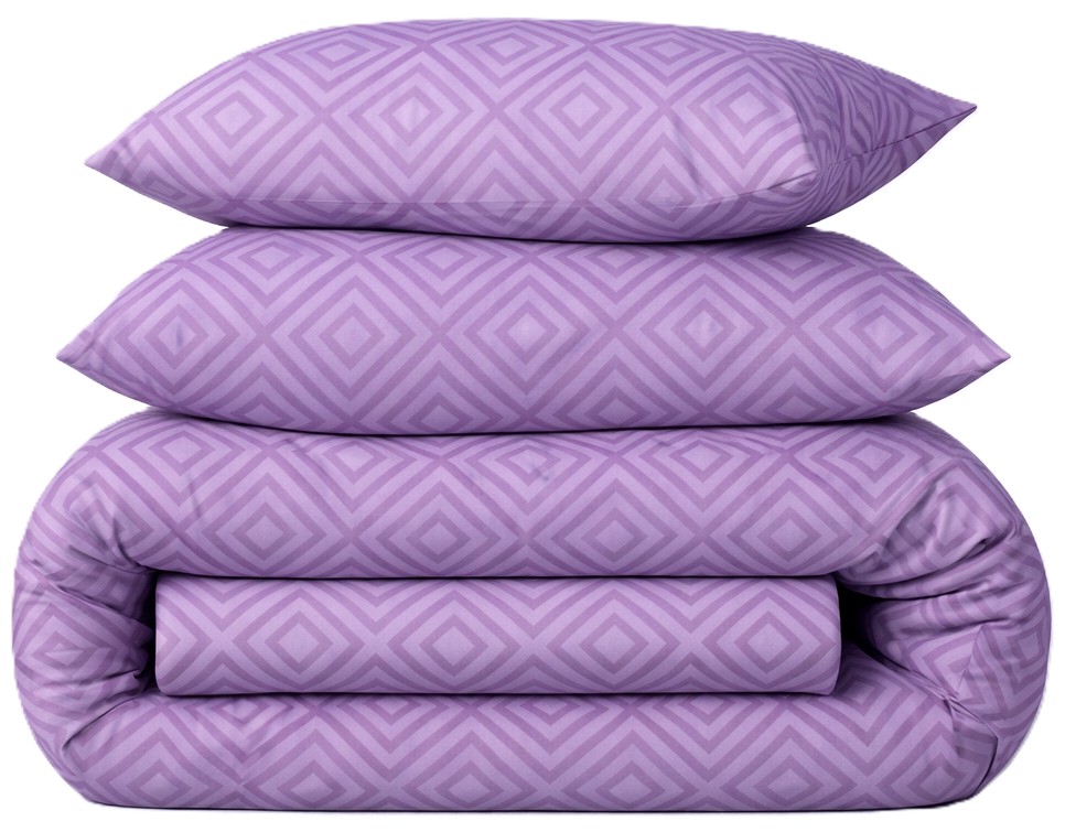 Комплект постельного белья MirSon Ranforce Elite 17-0626 Geometry Purple 220х240 (2200008205270)
