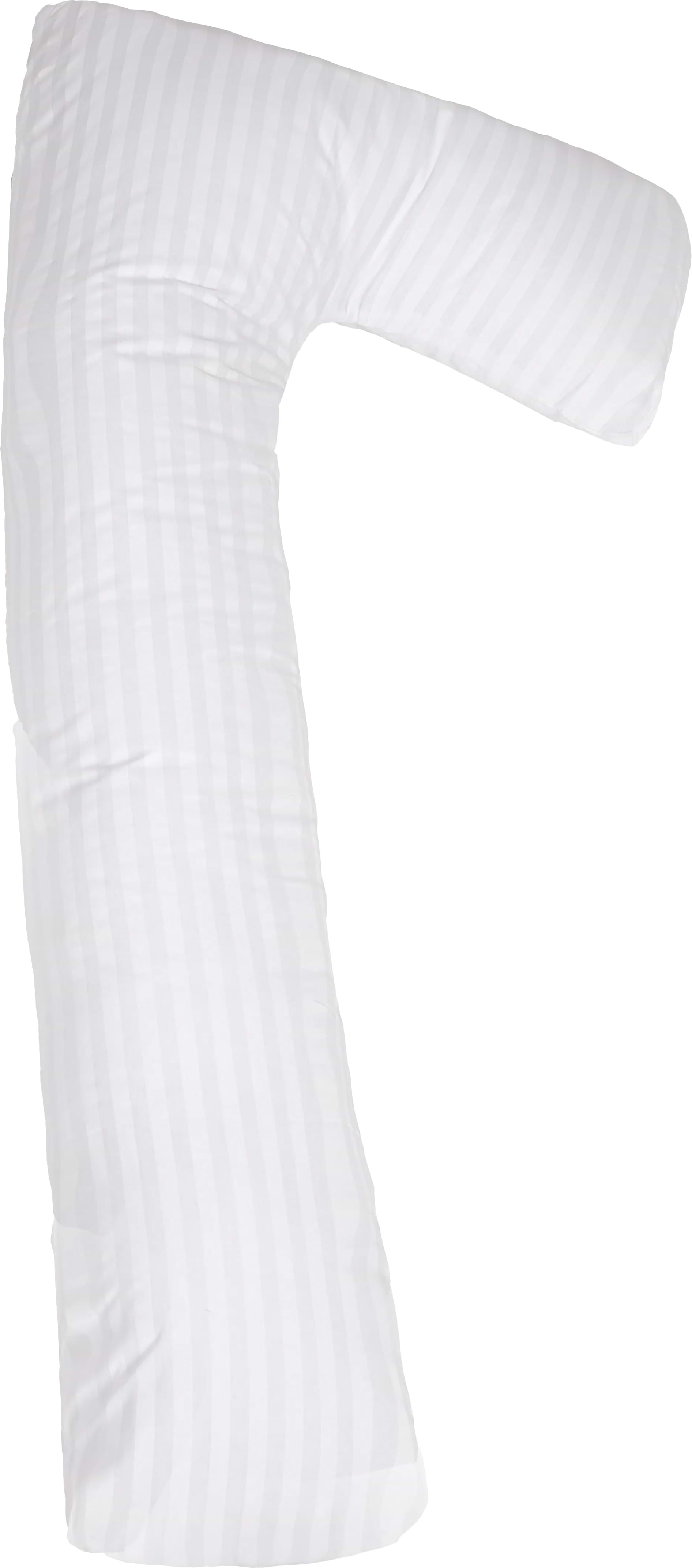 Подушка для майбутніх мам MirSon Г-подібна №5003 Color Line 17-0605 Stripe White 140x40x20 см (2200010969542)