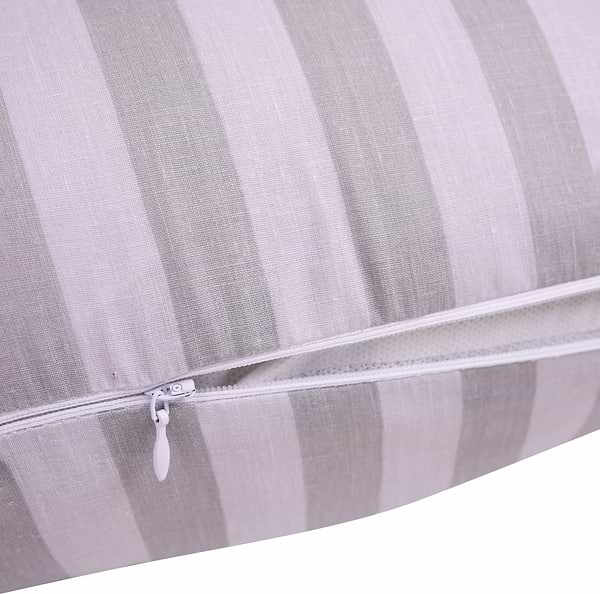 Фото - Подушка для будущих мам MirSon Г-образная №5004 Color Line 17-0600 Stripe White Gray 140x40x20 см (2200010969559)