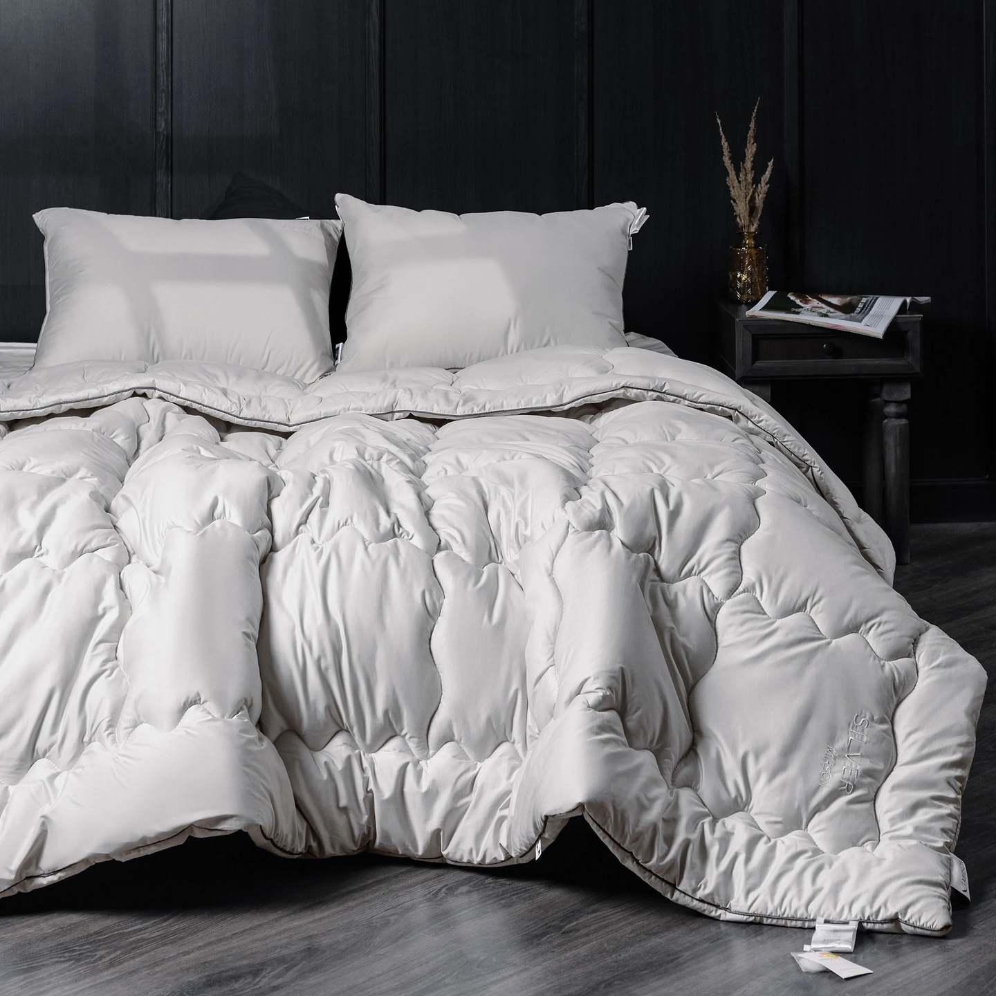 Ковдра літня двоспальна євро MirSon шовкова №1068 Silver Cloud 220х240 см (2200010356854)