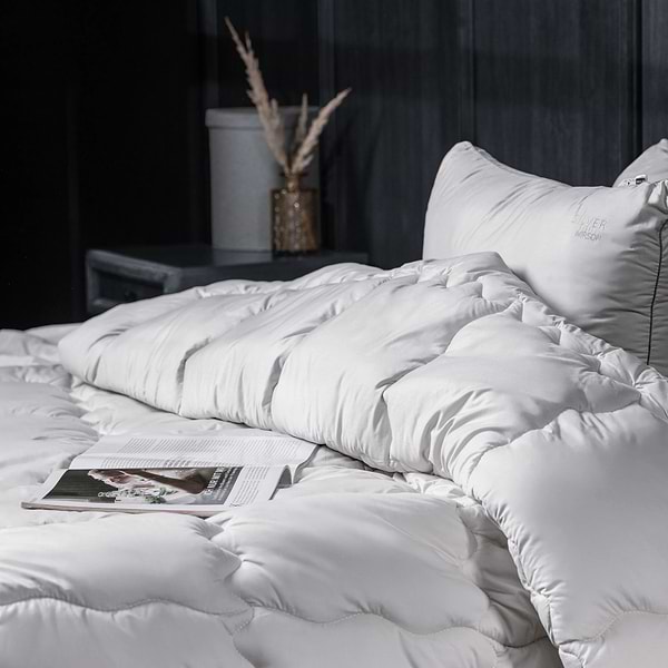 Фото - Ковдра зимова полуторна MirSon антиалергенна №1004 "Silver Cloud" EcoSilk 155х215 (2200010352689)