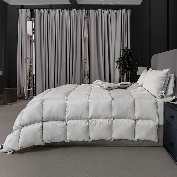 Фото - Одеяло зимнее двуспальное евро MirSon 100% пух Сатин-Премиум пуходержащий № 066 "Silver Cloud" 220х240 (2200009348693)